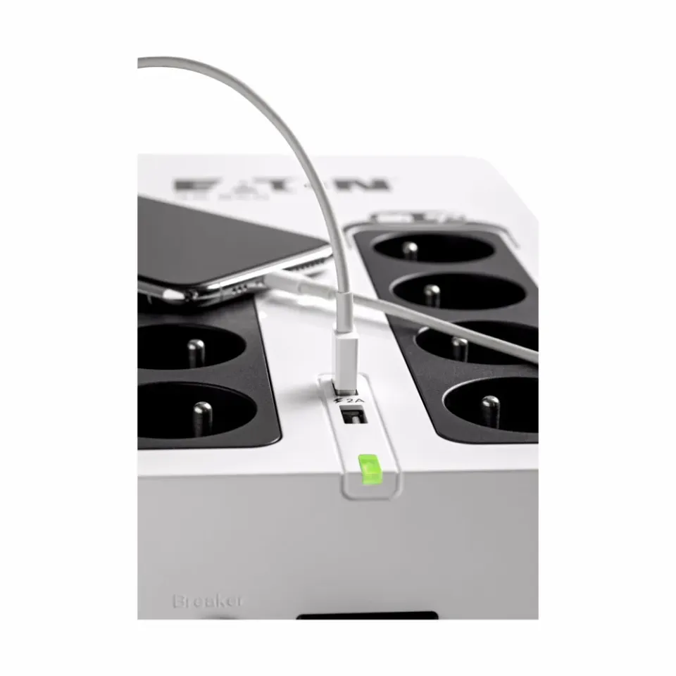 Eaton 3S 700 FR, UPS 700VA / 420W, 8 zásuvek (4 zálohované), USB, 2x USB charge, české zásuvky