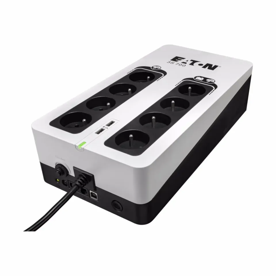 Eaton 3S 700 FR, UPS 700VA / 420W, 8 zásuvek (4 zálohované), USB, 2x USB charge, české zásuvky