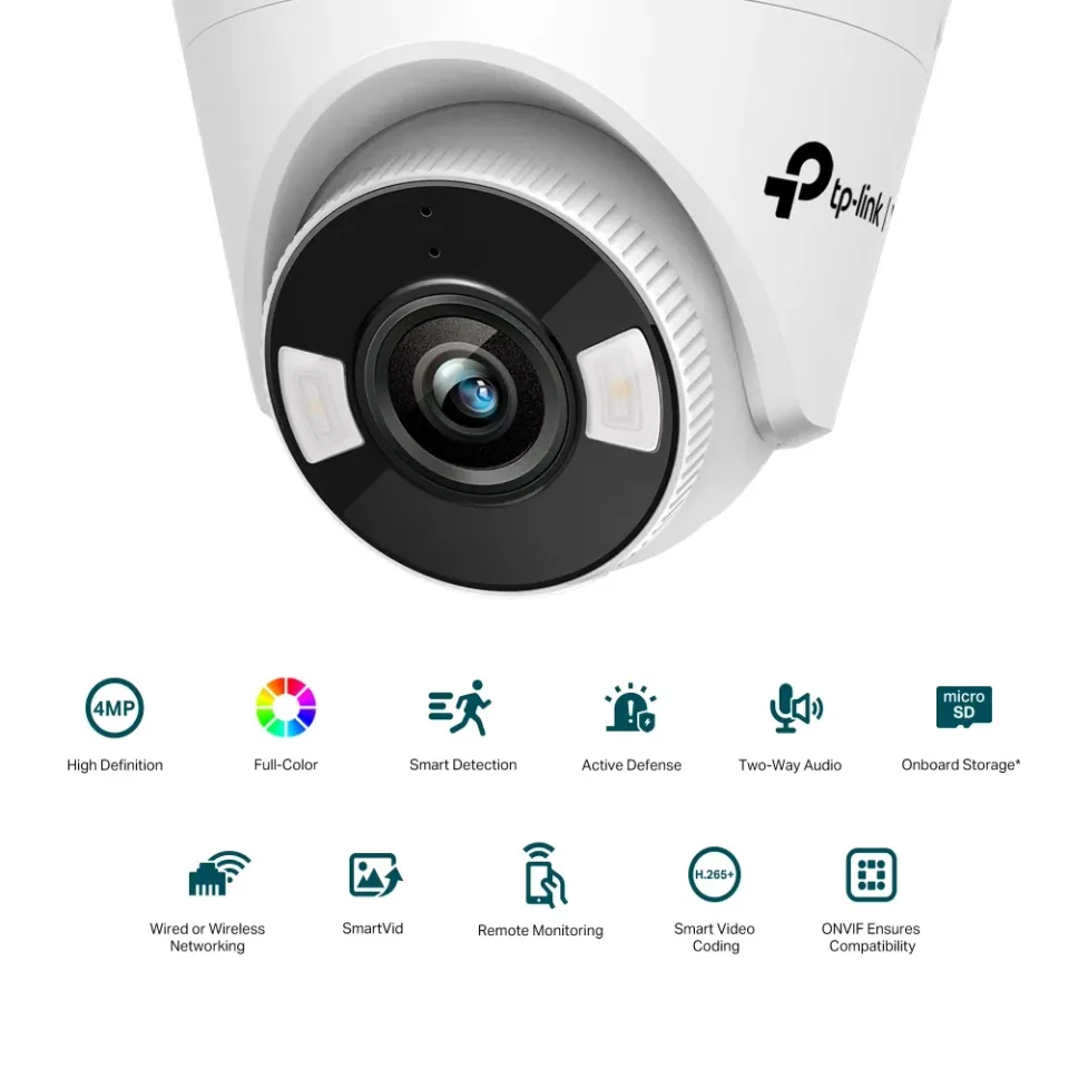 TP-Link VIGI C440(4mm) Turret kamera, 4MP, 4mm, Full-Color