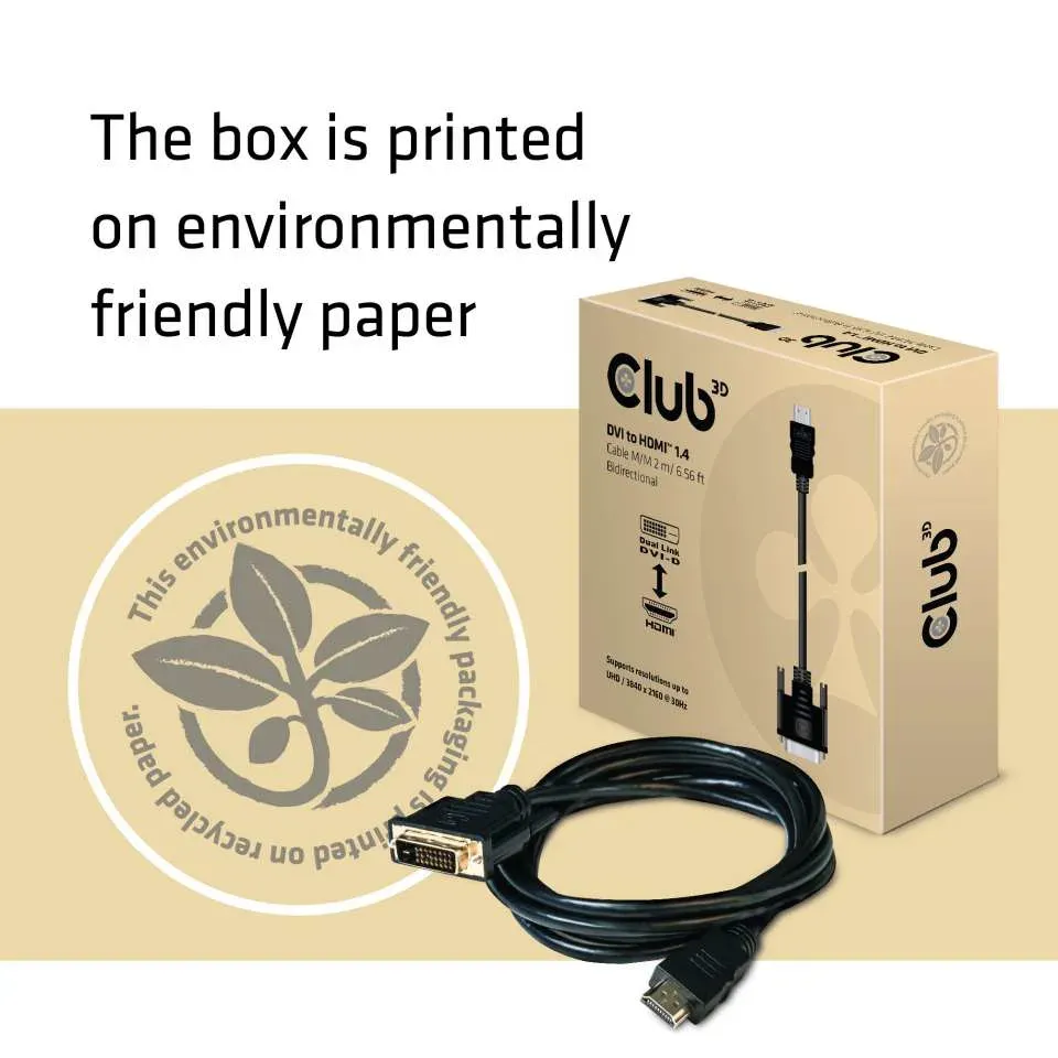 Club3D Kabel DVI-D na HDMI 1.4 (M/M), 2m