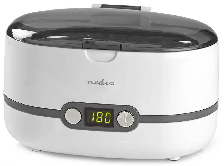Nedis JECL110WT - Ultrazvuková Čistička Šperků | Objem 600 ml | Digitální Časova