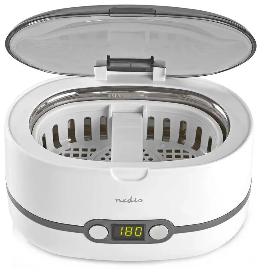 Nedis JECL110WT - Ultrazvuková Čistička Šperků | Objem 600 ml | Digitální Časova