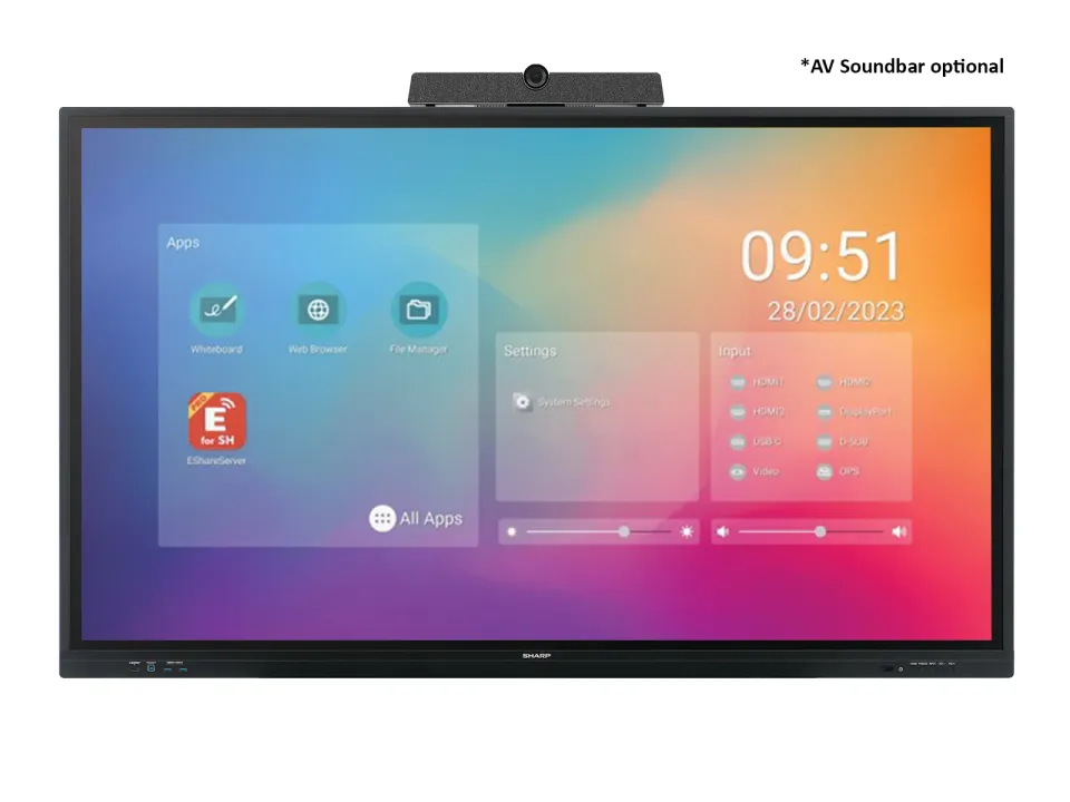 75" LED SHARP PN-LC752,3840x2160,16/7,450cd,IR