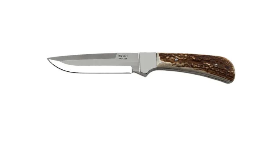 Lovecký nůž LES úzký - 398 materiál držadla - střenky paroh