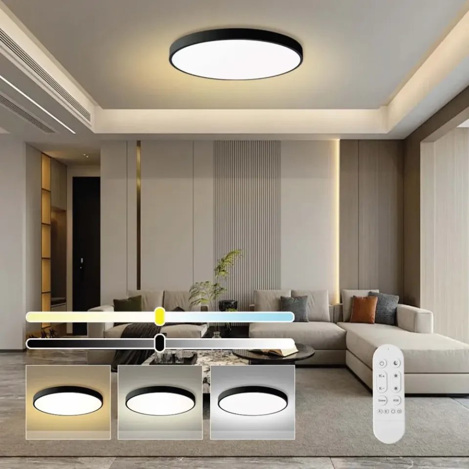 IMMAX NEO LITE SEMPLICI SMART stropní svítidlo, BEACON, 100cm, 128W, 9088lm, černé, Wi-Fi, TUYA