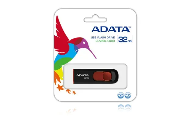 32GB USB ADATA C008 černo/červená (potisk)