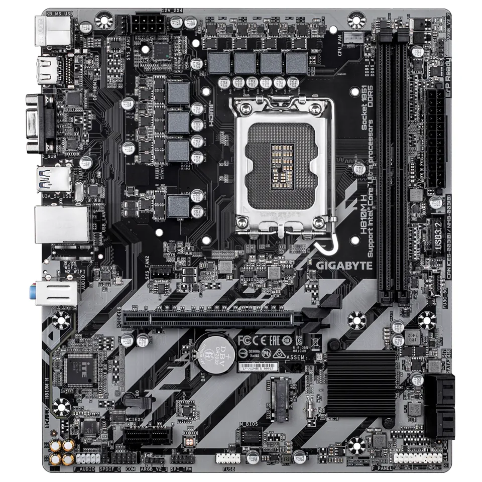 GIGABYTE MB Sc LGA1851 H810M H, Intel H810, 2xDDR5, 1xHDMI, 1xVGA, mATX