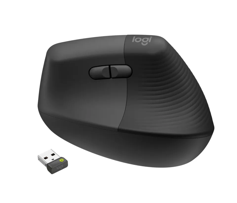 Logitech myš Lift for Business - Grafitová, 6 tlačítek, bluetooth, logitech bolt
