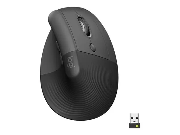 Logitech myš Lift for Business - Grafitová, 6 tlačítek, bluetooth, logitech bolt