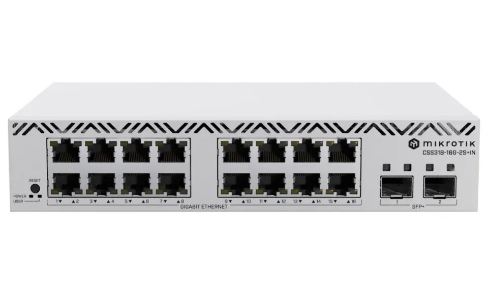 Mikrotik managed Switch CSS318-16G-2S+IN 16x GbE, 2x SFP+, SwOS