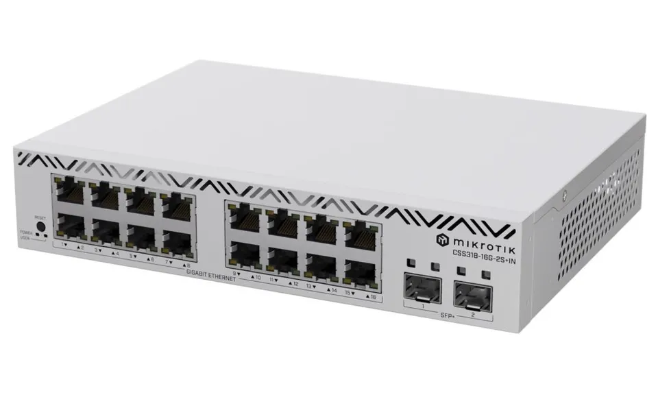 Mikrotik managed Switch CSS318-16G-2S+IN 16x GbE, 2x SFP+, SwOS