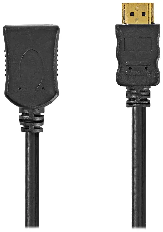 NEDIS prodlužovací High Speed HDMI 1.4 kabel s ethernetem/ 4K@60Hz/ zlacené konektory HDMI-HDMI/ černý/ bulk/ 1m