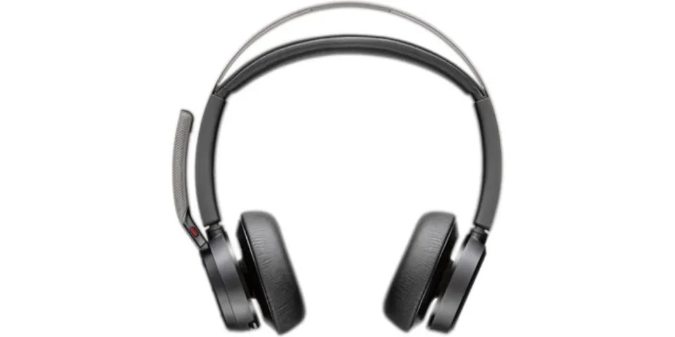 Poly Voyager Focus 2 MS Teams bezdrátová náhlavní souprava, USB-A/C adaptér, stereo