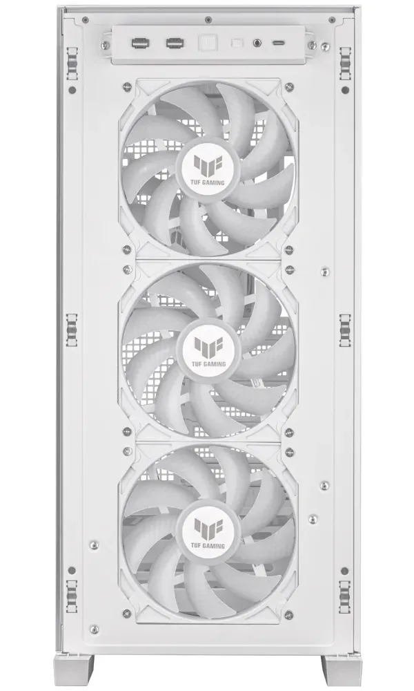 ASUS skříň TUF GAMING GT302 TG ARGB WHITE/ ATX / průhledná bočnice / 4x 140mm ARGB / bez zdroje / bílá
