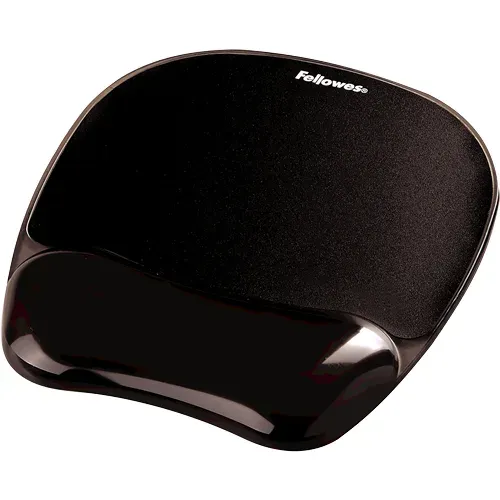Fellowes podložka pod myš a zápěstí CRYSTAL gelová černá