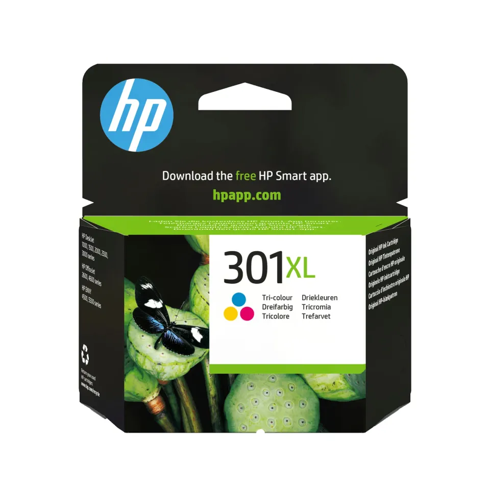 HP CH564EE originální náplň barevná č.301XL color, velká (300stran, pro Deskjet 1050, 1510, 2050, 2514, OJ2620)