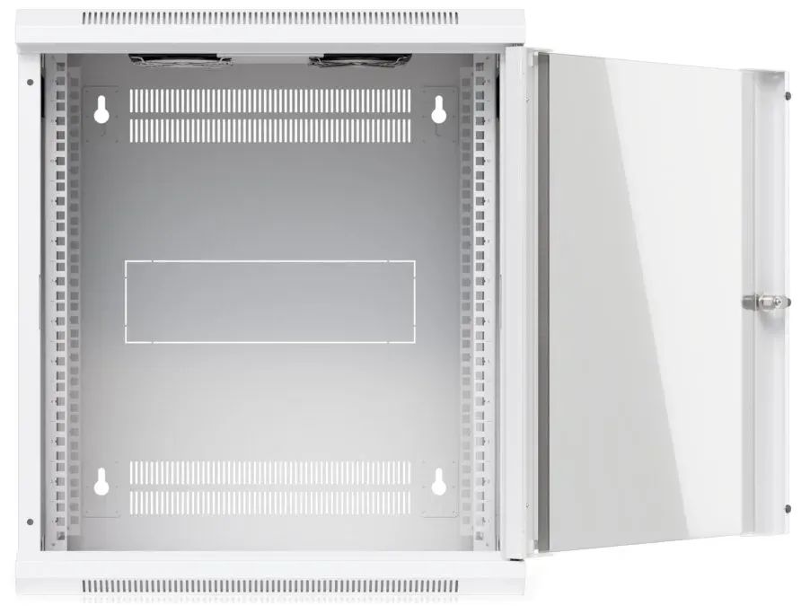 Ubiquiti UniFi 12U Rack Cabinet Wall 450 Glass - Nástěnný rozvaděč, výška 12U, ventilátory, prosklené dveře