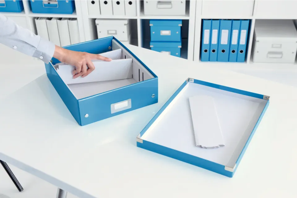 LEITZ Organizační box Click&Store, velikost M, modrá