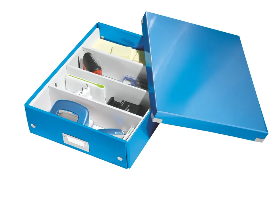 LEITZ Organizační box Click&Store, velikost M, modrá
