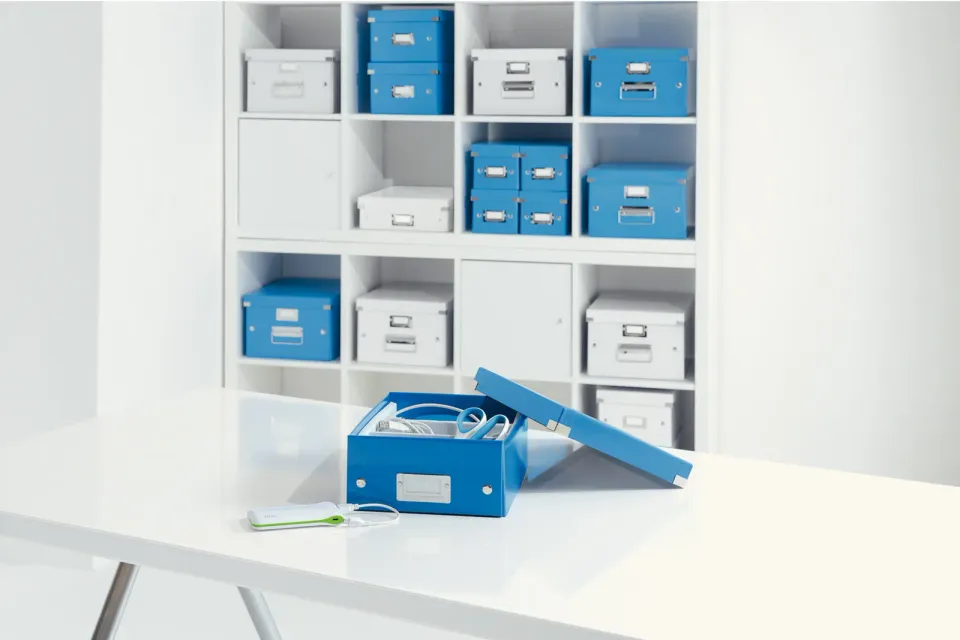 LEITZ Organizační box Click&Store, velikost M, modrá
