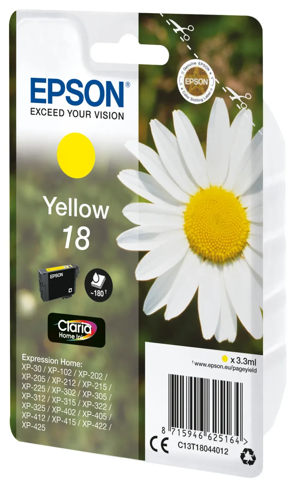 EPSON cartridge T1804 yellow (sedmikráska)