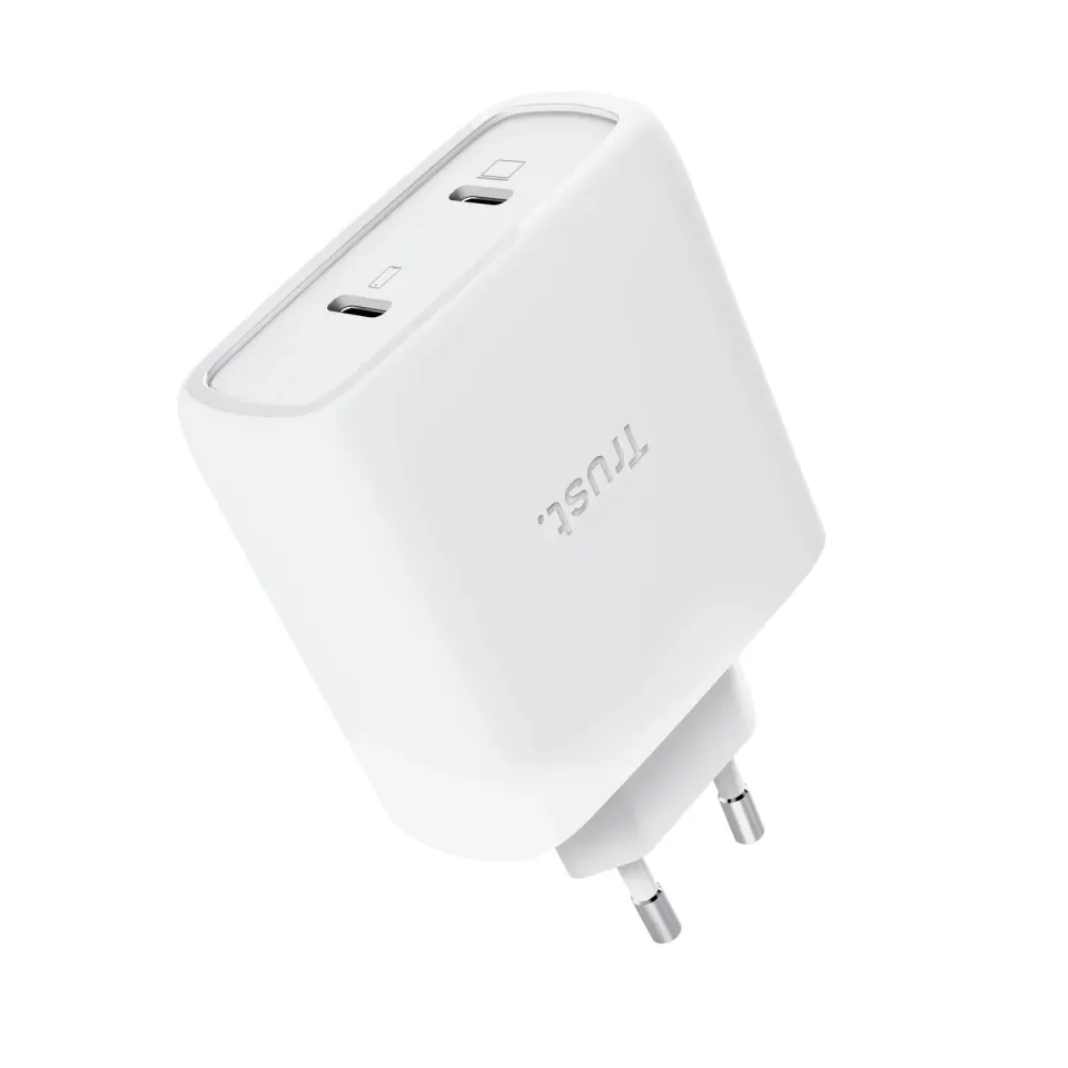 TRUST GaN Nabíječka MAXO 65W 2-Port, USB-C, bílá