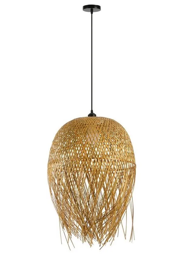 IMMAX BOHO HILO designové závěsné svítidlo, D45cm, E27, bambus