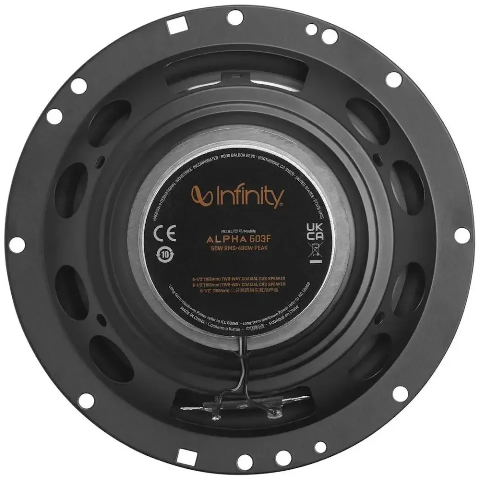 Infinity Alpha 603F / koaxiální reproduktor 165mm, 60/480W, 90dB, 55Hz–20kHz, 4ohm