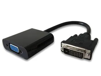 AVACOM Převodník DVI na VGA s krátkým kabelem - černý