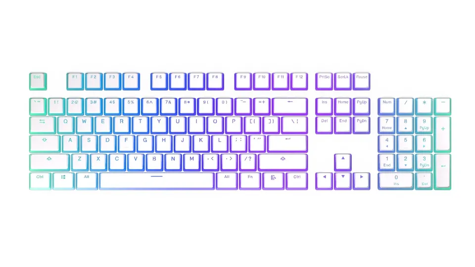 Endorfy set kláves PBT Pudding/104ks/bílá