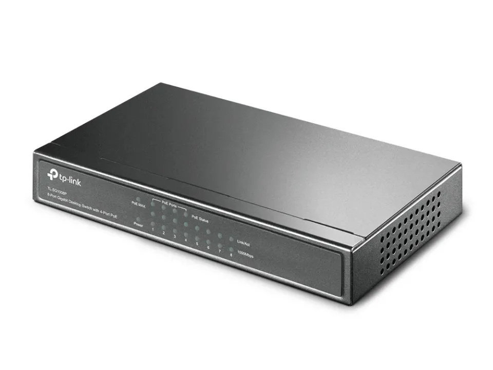 TP-Link TL-SG1008P 8xGB (4xPOE) 64W Desktop fanless Switch