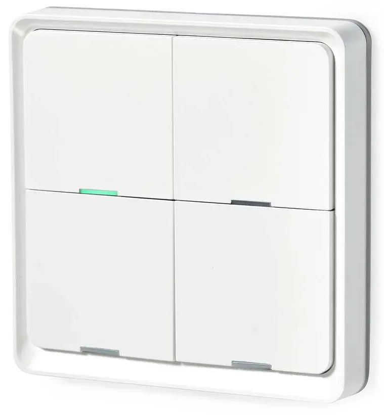 NEDIS chytrý nástěnný vypínač/ Zigbee 3.0/ nástěnný držák/ čtyři tlačítka/ bílý
