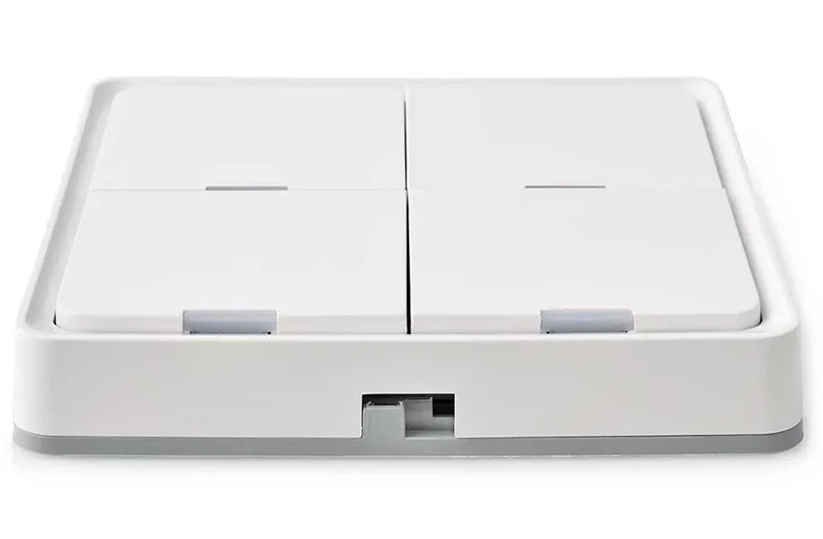 NEDIS chytrý nástěnný vypínač/ Zigbee 3.0/ nástěnný držák/ čtyři tlačítka/ bílý