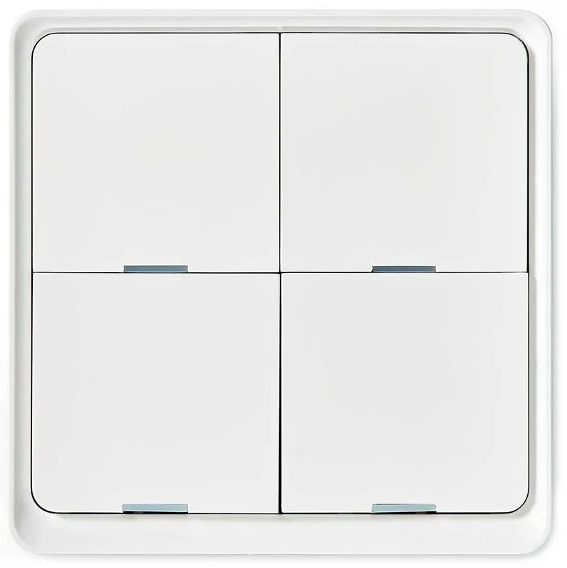 NEDIS chytrý nástěnný vypínač/ Zigbee 3.0/ nástěnný držák/ čtyři tlačítka/ bílý
