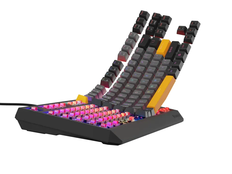 Genesis herní klávesnice THOR 230/TKL/RGB/Outemu Red/Drátová USB/US layout/Anchor Negative Šedá