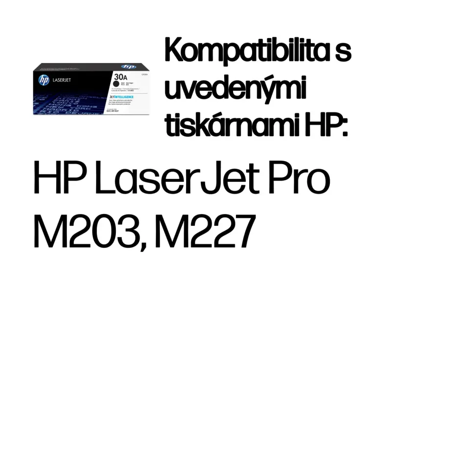 HP CF230A originální černý toner malý č.30A cca 1600str. (pro LJ M227sdn, M227fdw, M203)