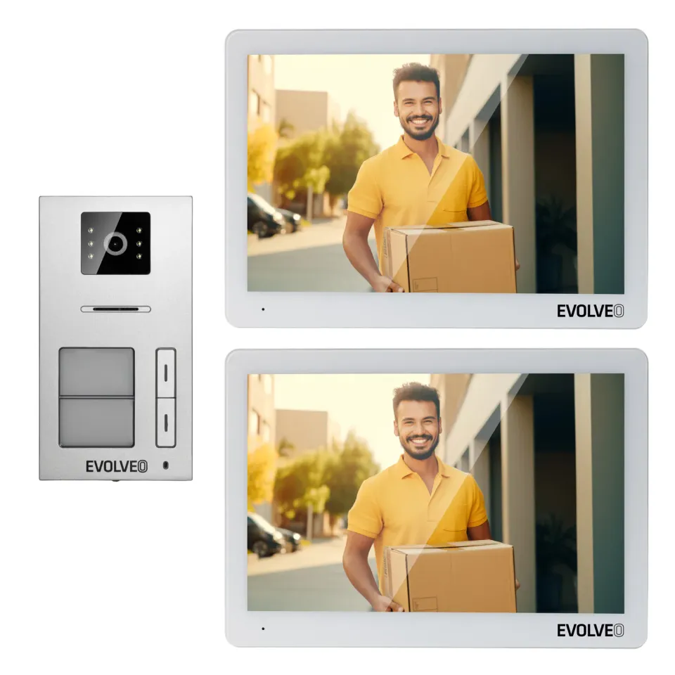 EVOLVEO DoorPhone 20-2W - 2 drátový videotelefon s aplikací pro dvě domácnosti a