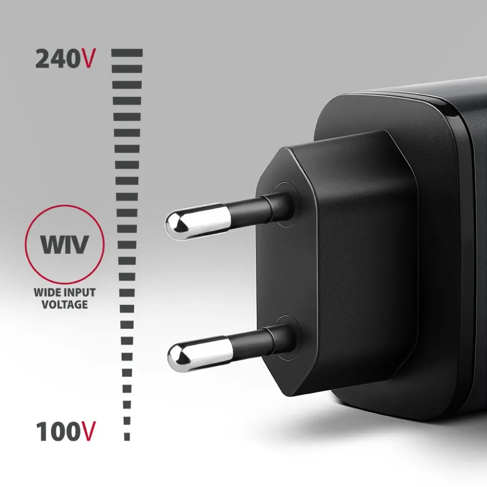 AXAGON ACU-PQ67 GaN nabíječka do sítě 67W, USB-A + USB-C, PD3.0/PPS/QC4+/SFC2.0/