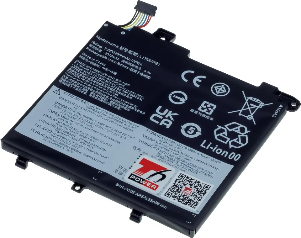 Baterie T6 Power pro Lenovo V330-14IKB, V330-14ARR, V130-14IKB, 4950mAh, 38Wh, 2cell, Li-pol