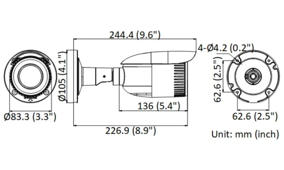 HiLook Powered by HIKVISION/ IPC-B640HA-Z/ Bullet/ 4Mpix/ 2.8-12mm/ H265+/ MD2.0/ IP67/ IR 30m