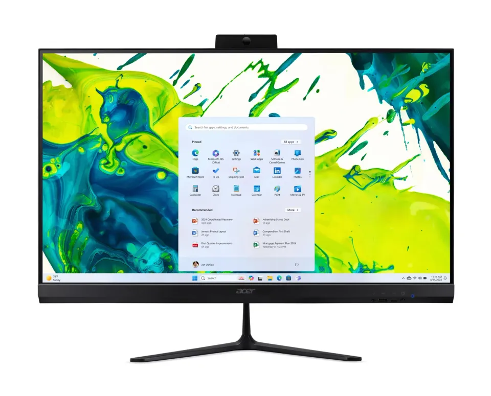 Acer Aspire/C27-2G_LUBR75825U_65W/27"/FHD/R7-5825U/16GB/512GB/AMD int/W11P/Černá/2R