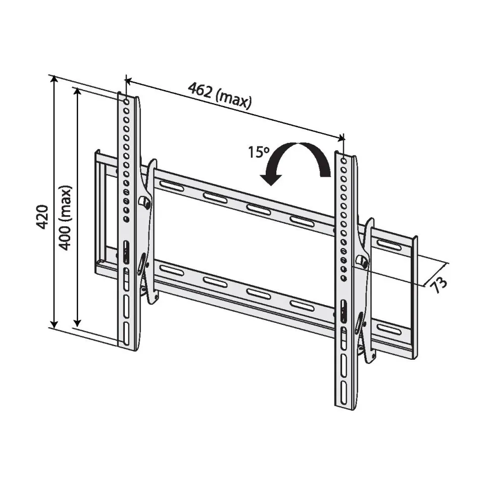 TB TV wall mount TB-451 up to 65", 40kg max VESA 400x400