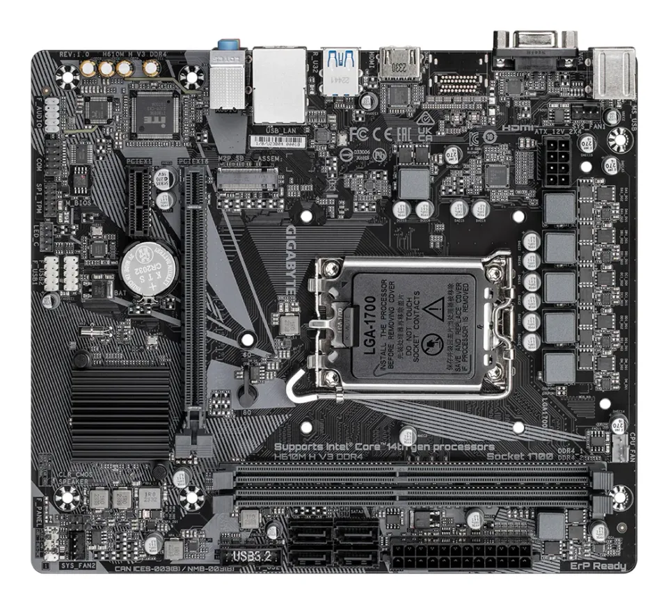 GIGABYTE MB Sc LGA1700 H610M H V3 DDR4, Intel H610, 2xDDR4, 1xHDMI, 1xVGA, mATX