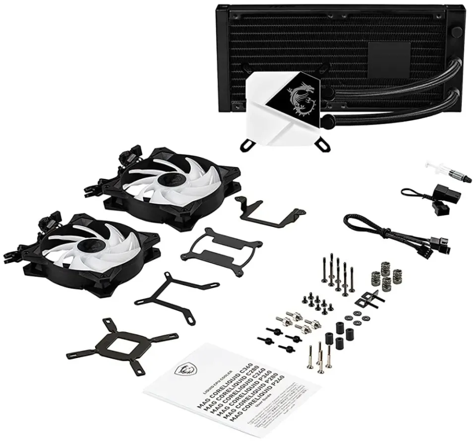 OPRAVENÉ - MSI vodní chladič CPU MAG CORELIQUID C240/ 2x ARGB 120 mm fan / podpora LGA1700