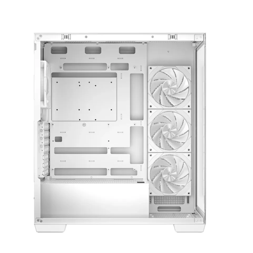 DEEPCOOL skříň CG580 4F / ATX / 4x120mm ARGB fans / 2xUSB 3.0 / panoramatická / tvrzené sklo / bílá
