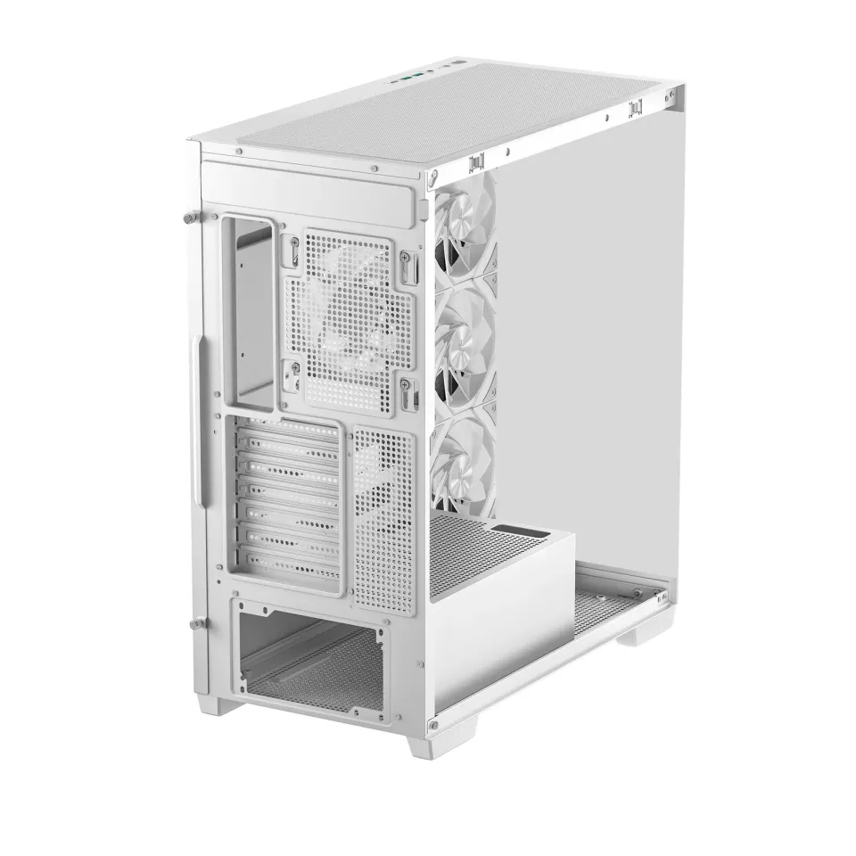 DEEPCOOL skříň CG580 4F / ATX / 4x120mm ARGB fans / 2xUSB 3.0 / panoramatická / tvrzené sklo / bílá