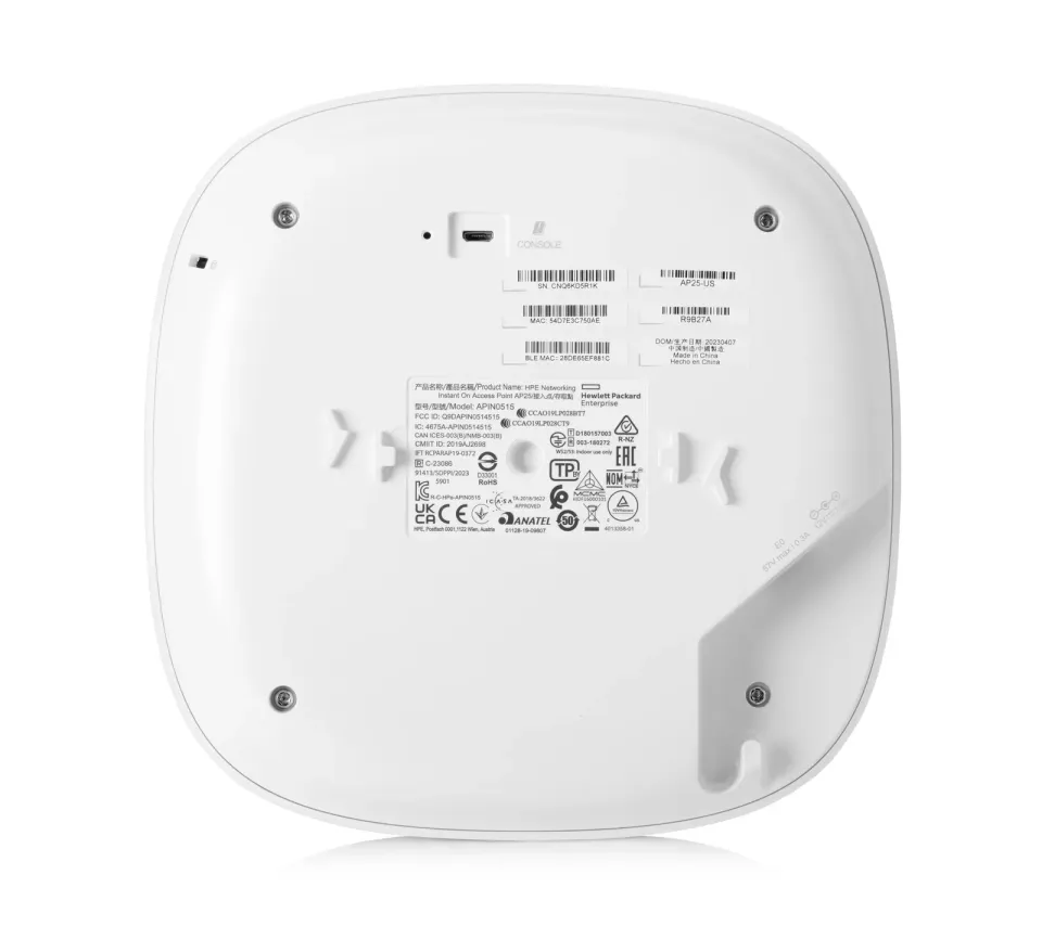 Aruba Instant On AP25 Indoor Access Point (Wi-Fi 6 4x4 RW R9B28A)