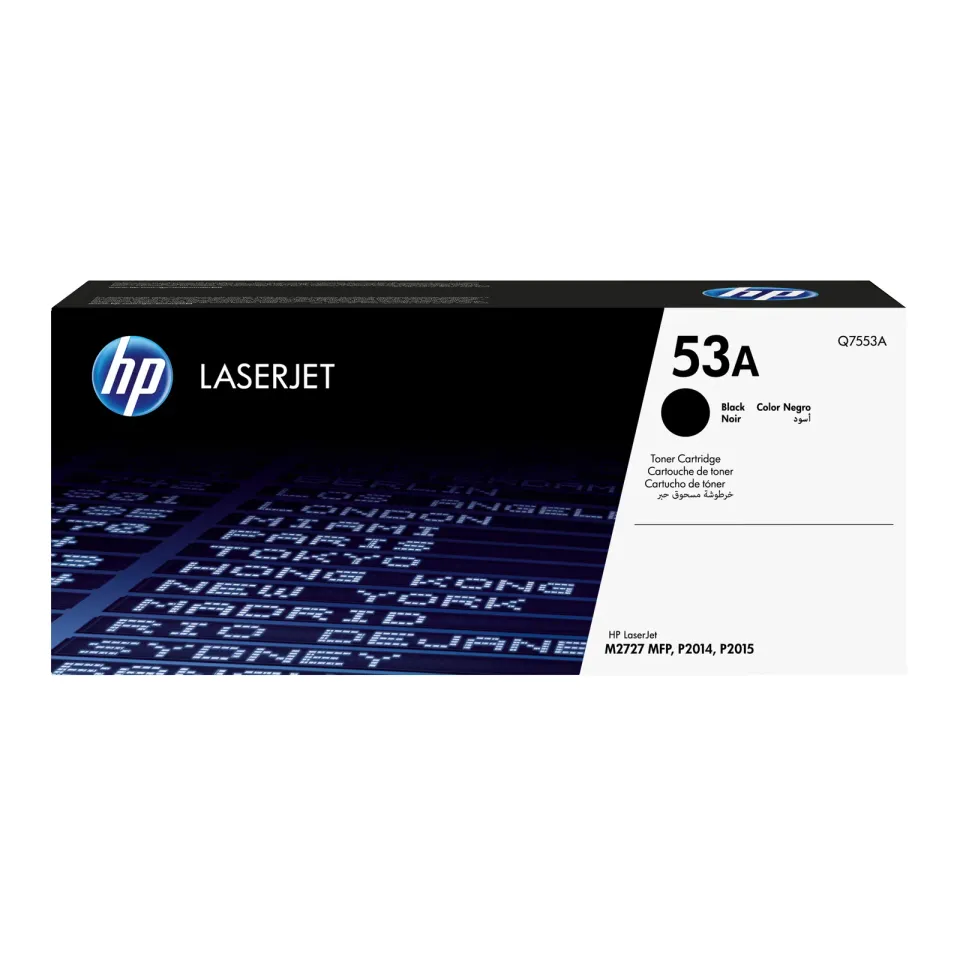 HP Q7553A originální toner černý č.53A cca 3000str. (LJ P2014, P2015, M2727)