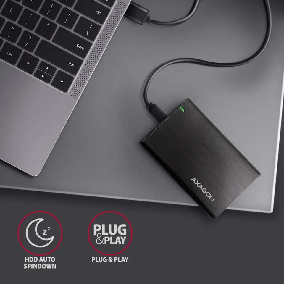 AXAGON EE25-A6C SuperSpeed USB 3.2 Gen 1 typ C, externí hliníkový box pro 2,5" S