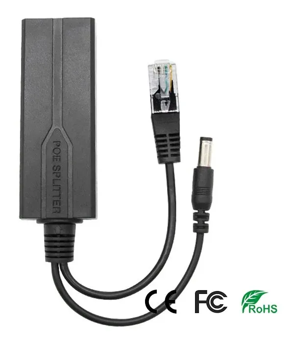 XtendLan XL-POES-12V1, PoE splitter 802.3af/at, 100Mb, stabilizovaných 12V/1.2A jack, přep. ochrana